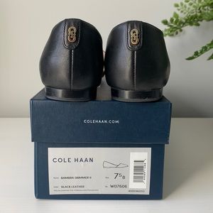 Black Leather Cole Haan Flats